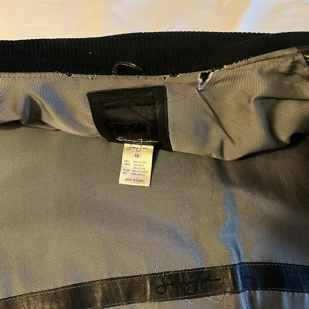 PreOwned Sean John 100% leather Jacket 5xl​ - Picture 4 of 10